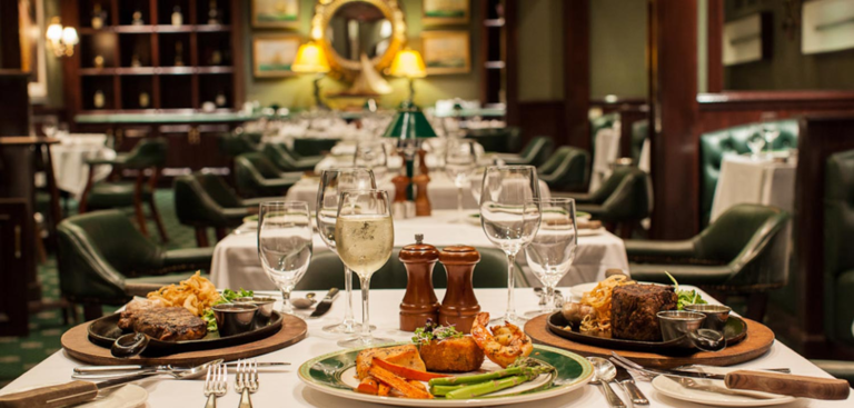 Fine Dining - Food on a table in a restaurant