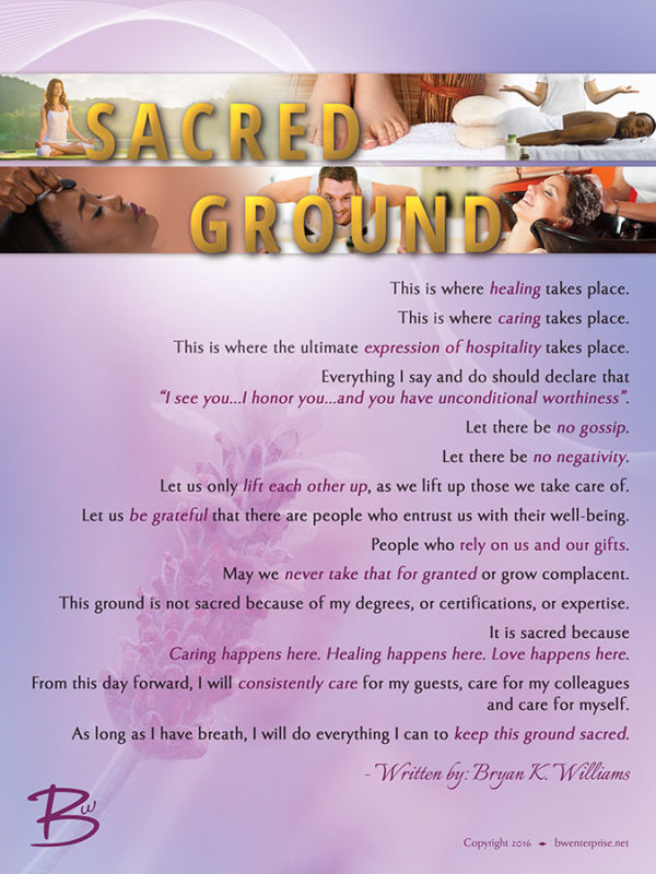 Sacred Ground Spa Poster